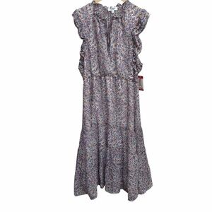 BB Dakota Steve Madden Dress Womens XL Floral Tiered Ruffle Maxi 100% Polyester